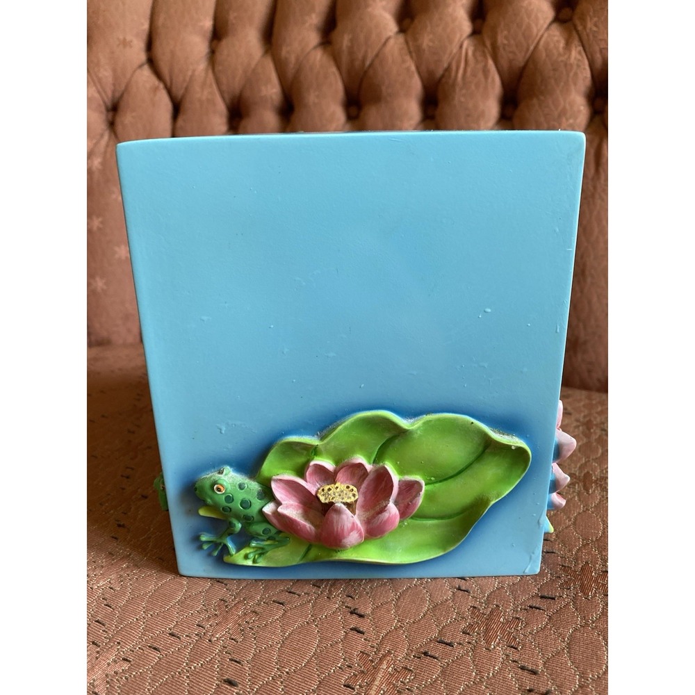 Frog Lotus Flower Lily Tissue Box Cover 3D O2 - Picture 4 of 8